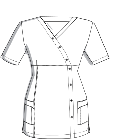 Moldes de confeccion para UNIFORMES Camisas Ambo enfermera 7837